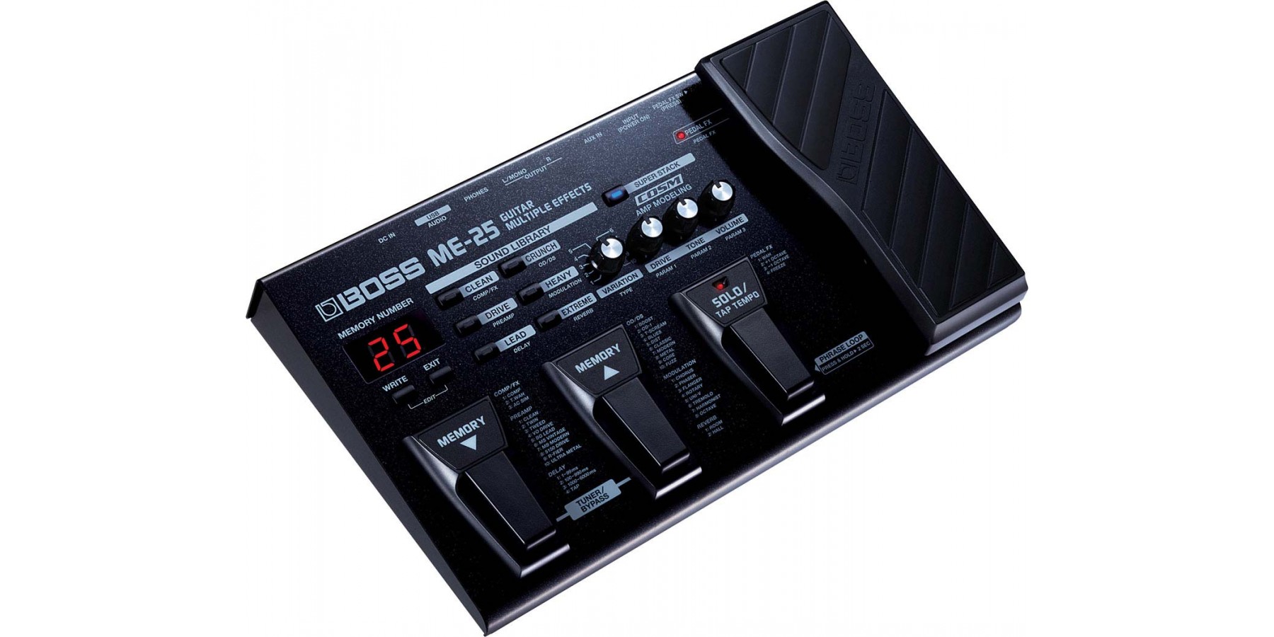BOSS ME25 Guitar MultiEffects Pedal Guitar.co.uk