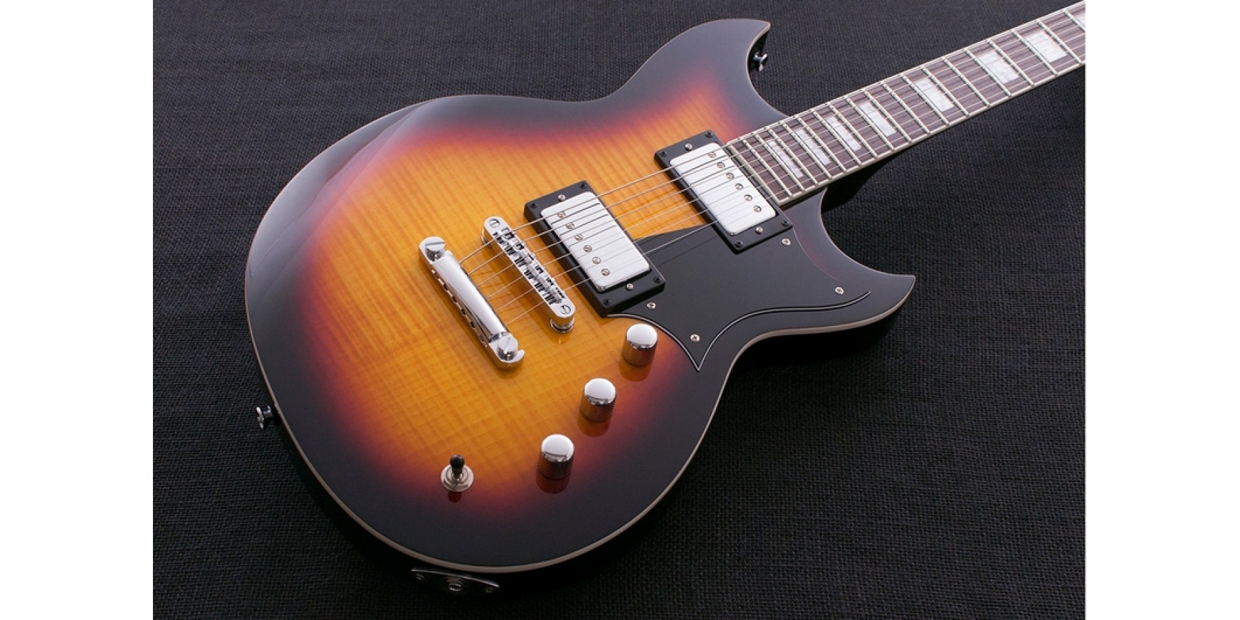 Reverend Sensei HB 3Tone Burst Flame Maple Guitar.co.uk