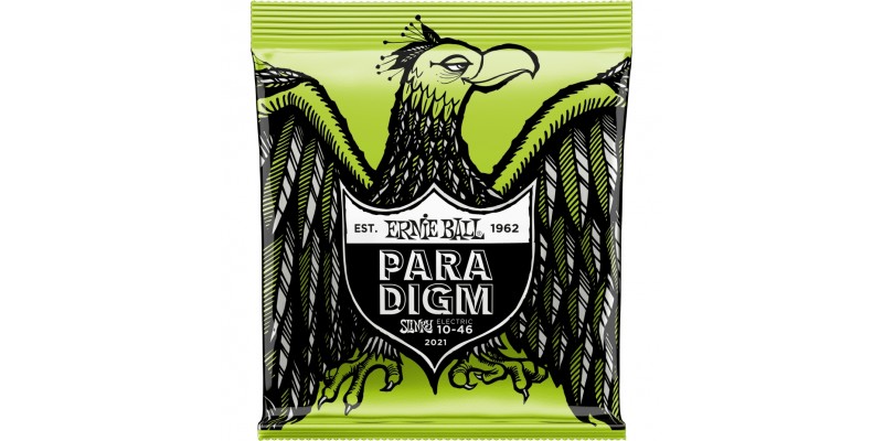 2021 Ernie Ball Paradigm Regular Slinky Electric Guitar Strings 10-46 Gauge Front