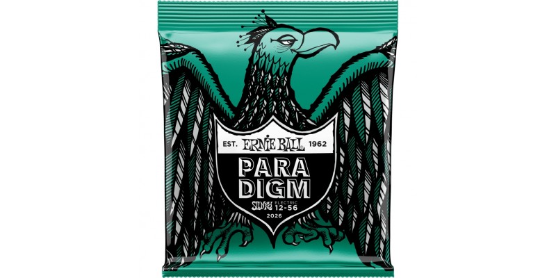 2026 Ernie Ball Paradigm Not Even Slinky Electric Guitar Strings 12-56 Gauge Front