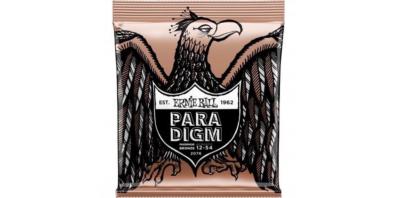 2076 Ernie Ball Paradigm Medium Light Phosphor Bronze Acoustic Strings 12-54 Front