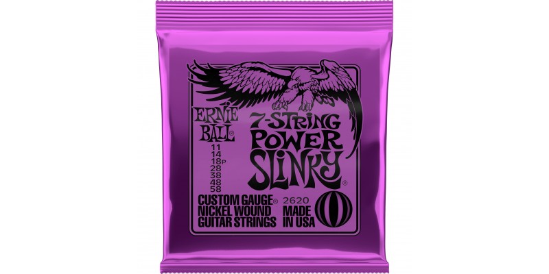 2620 Ernie Ball 7 String Power Slinky for Electric Guitar