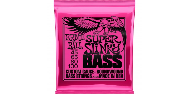 2834 Ernie Ball Super Slinky Bass Strings Nickel Wound 45-100