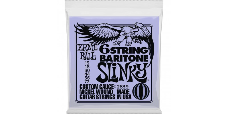 Ernie Ball 6 String Baritone Slinky Guitar Strings 2839