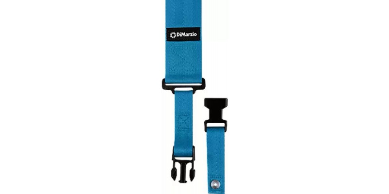 DiMarzio ClipLock Quick Release Guitar Strap 2 Inch Nylon, Blue