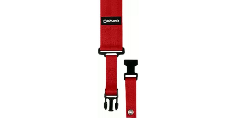 DiMarzio ClipLock Quick Release Guitar Strap 2 Inch Nylon, Red