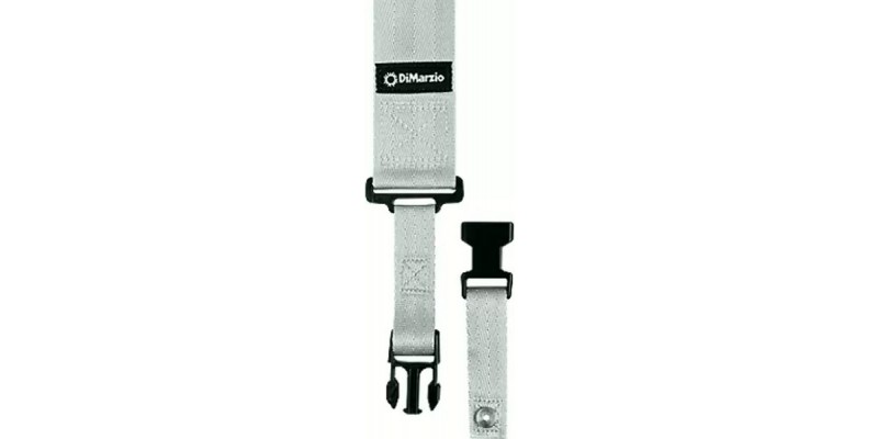 DiMarzio ClipLock Quick Release Guitar Strap 2 Inch Nylon, White