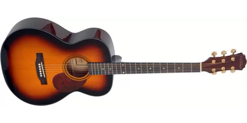 Freshman FA1FSBS Acoustic Guitar with Hard Case