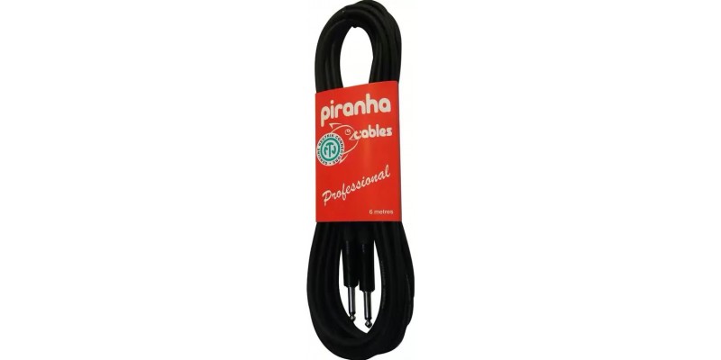 Piranha Cables Professional Guitar Cable 6 M Black
