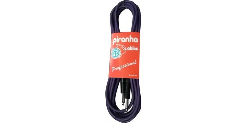 Piranha Cables Professional Guitar Cable 6 M Purple