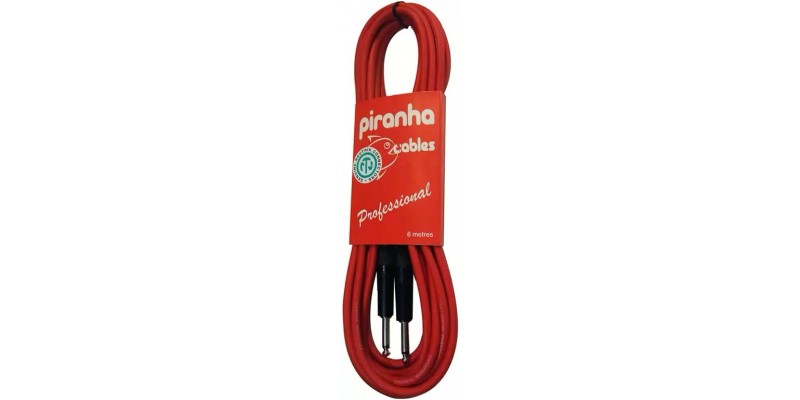 Piranha Cables Professional Guitar Cable 6m Red