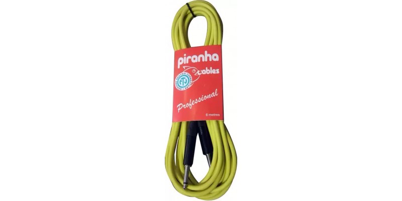 Piranha Cables Professional Guitar Cable 6 M Yellow