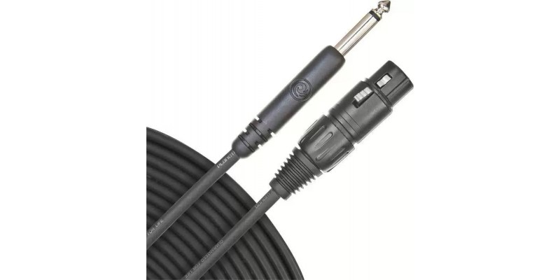 D'Addario PW-CGMIC-25 Classic Series Unbalanced Microphone Cable, XLR-to-1/4-inch, 25 feet