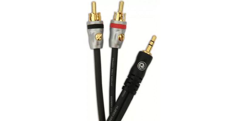 D'Addario PW-MP-05 Dual RCA to Stereo Mini Cable, 5 feet