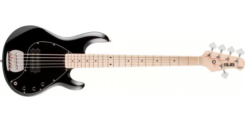 Sterling by Music Man S.U.B. Ray5 Bass Guitar Black Merchant