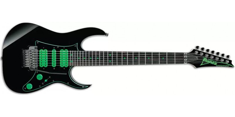 Ibanez UV70P-BK Black Steve Vai 7 String Guitar 