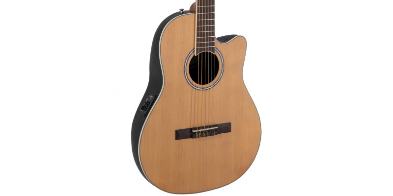 Ovation Applause AB24CII Mid Cutaway Nylon Cedar Guitar