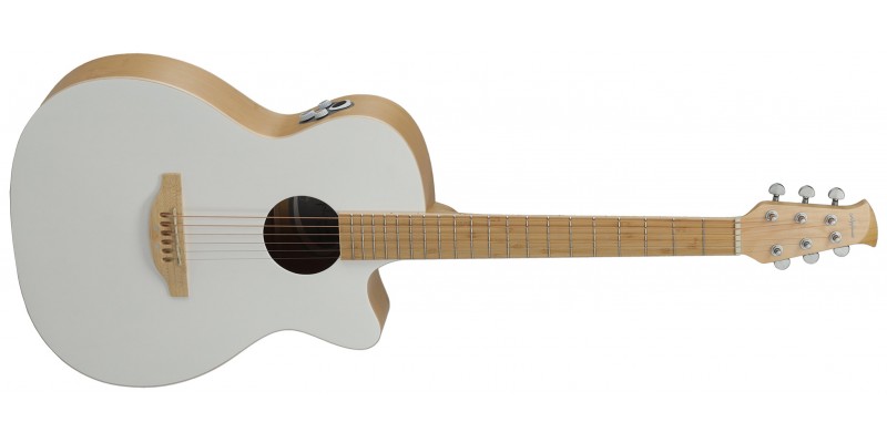 Applause Jump Electro Acoustic Guitar Blank Canvas White