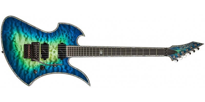BC Rich Mockingbird Extreme with Floyd Rose Cyan Blue Front
