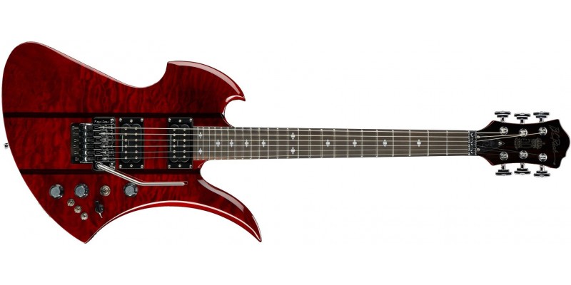 BC Rich Mockingbird Legacy ST With Floyd Rose Transparent Red Front