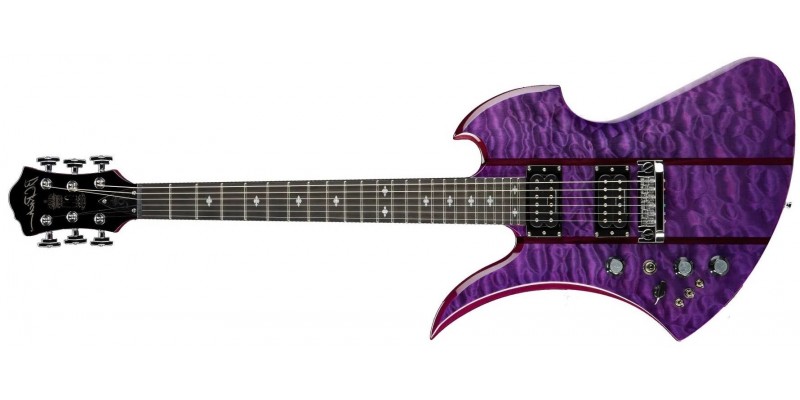 BC Rich Mockingbird Legacy STQ Hardtail Left Hand Trans Purple Front