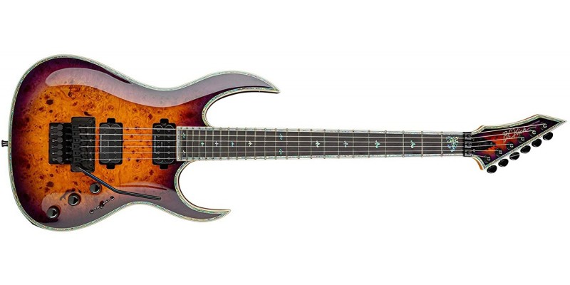 BC Rich Shredzilla Prophecy Exotic Archtop With Floyd Rose Purple Haze Front