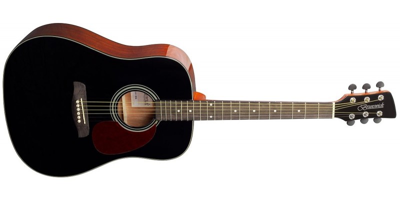 Brunswick BD200 Dreadnought Acoustic Guitar Black Front