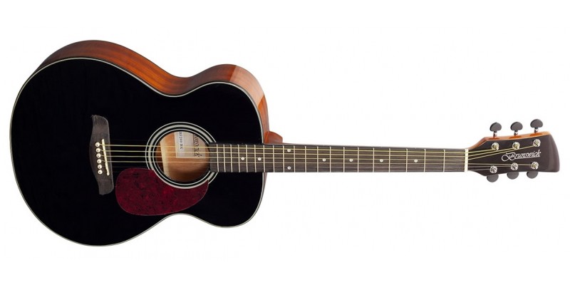 Brunswick BF200 Folk Acoustic Guitar Black Gloss