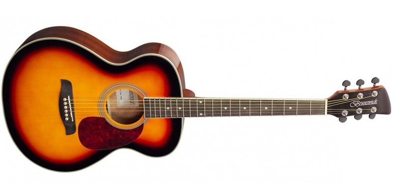 Brunswick BF200 Folk Acoustic Guitar Sunburst Gloss Front