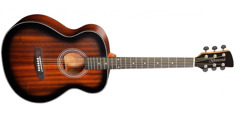 Brunswick BF200 Folk Acoustic Guitar Tobacco Burst Satin Front