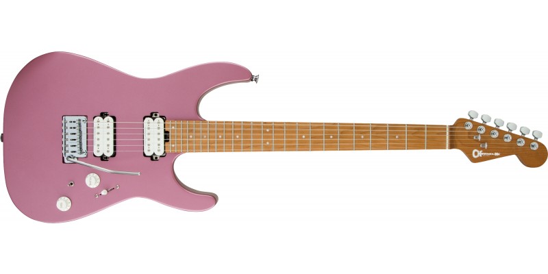 Charvel Pro Mod DK24 HH Dinky 2PT Caramelized Maple Satin Burgundy Mist