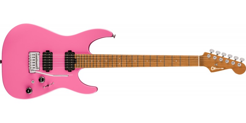 Charvel Pro Mod DK24 HH Dinky 2PT Caramelized Maple Bubblegum Pink