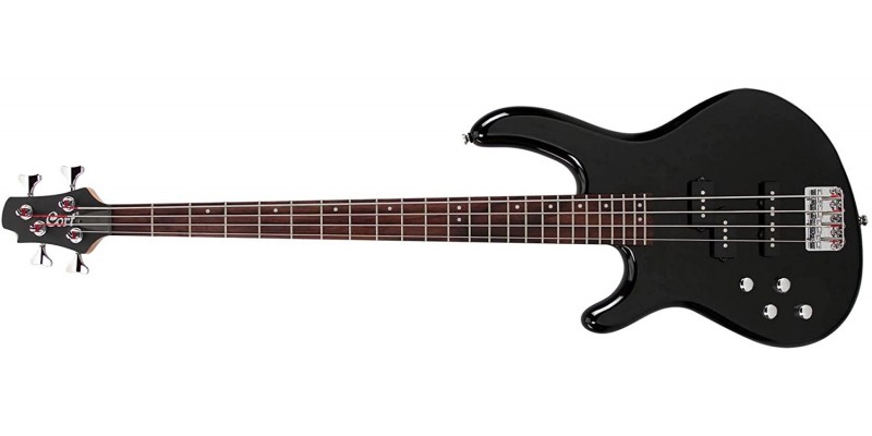 Cort Action Bass Plus Left Handed Black Front
