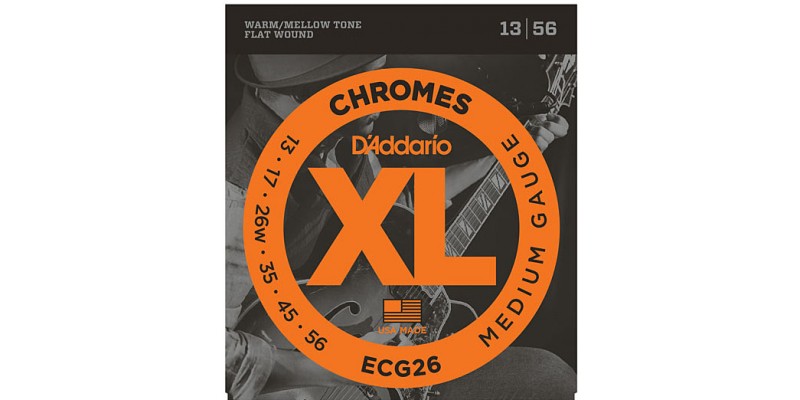 D'Addario ECG26 Chromes Flatwound Guitar Strings Medium