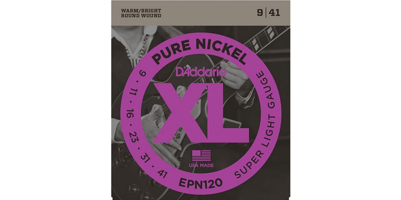 D'Addario EPN120 Pure Nickel, Super Light, 9-41 Strings