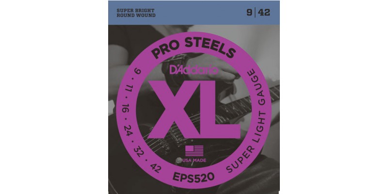 D'Addario EPS520 ProSteels, Super Light, 9-42 Strings