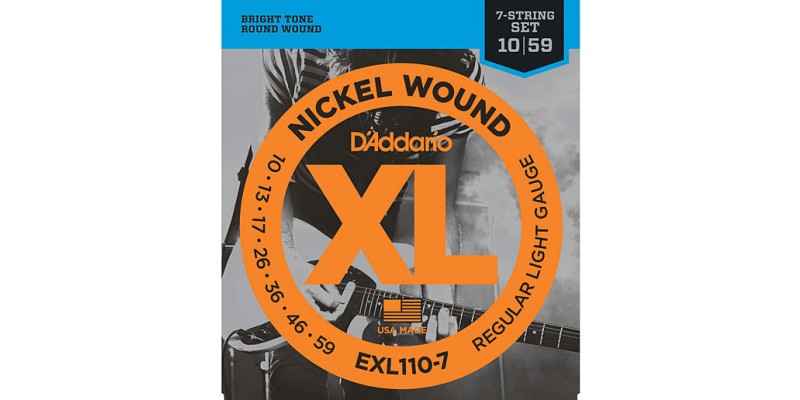 D'Addario EXL110-7 Nickel Wound, 7-String, Regular Light, 10-59 Strings