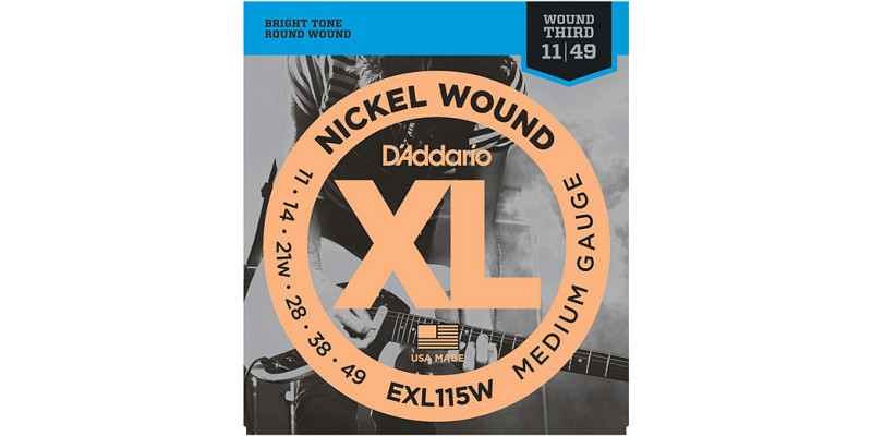 D'Addario EXL115W Nickel Wound 11-49 Wound 3rd