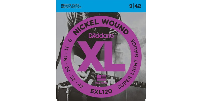 D'addario EXL120 Super Light 9-42 Gauge Electric Guitar Strings