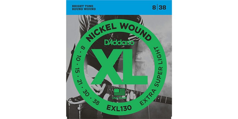 D'Addario EXL130 Nickel Wound, Extra-Super Light, 8-38