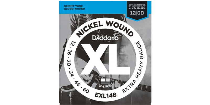 D'Addario EXL148 Nickel Extra-Heavy Guitar Strings 12-60