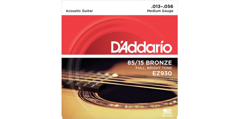 D'Addario EZ930 85/15 Great American Bronze Wound Strings Medium 13-56
