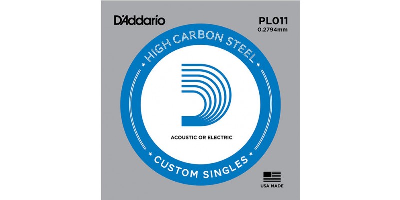 D'Addario PL011 Single Plain Steel String .011