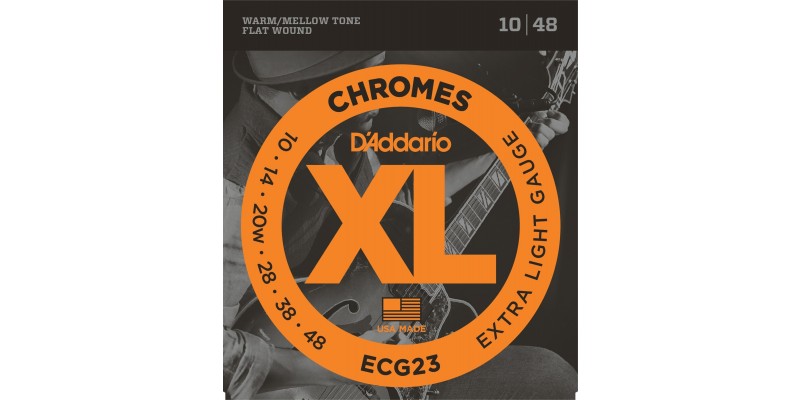 D'Addario ECG23 Chromes Flatwound Extra Light 10-48