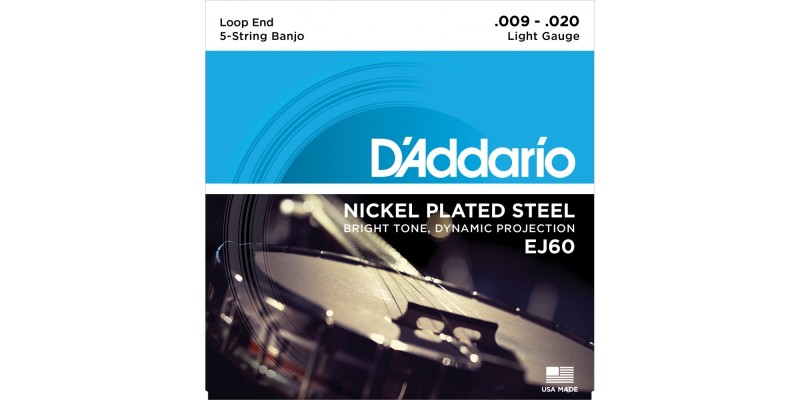 D'Addario EJ60 5-String Banjo Strings