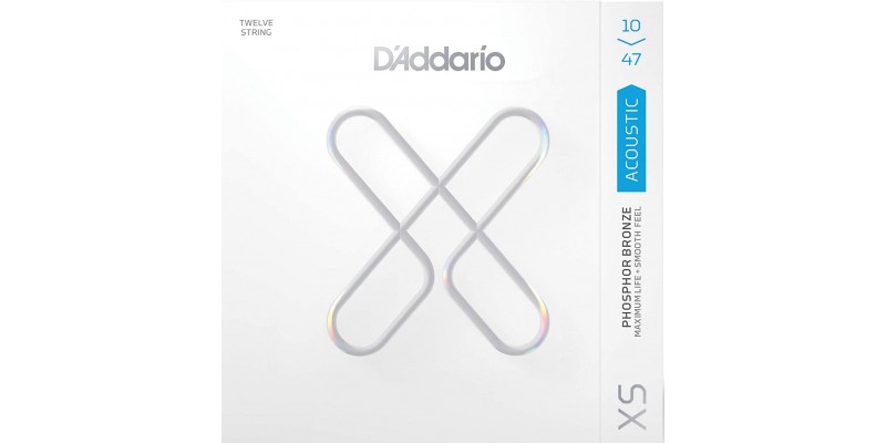 D'Addario XSAPB1047-12 XS Phosphor Bronze 12-String Acoustic Guitar Strings Front