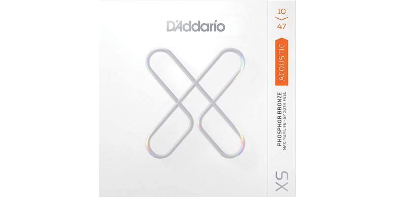 D'Addario XSAPB1047 XS Phosphor Bronze Acoustic Guitar Strings Extra Light 10-47 Front