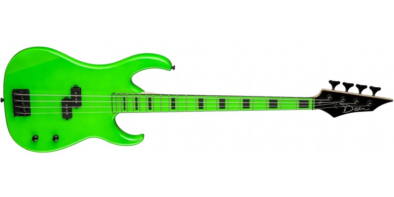 Dean Custom Zone Bass Nuclear Green