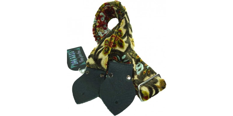 Dog Days Velveteen 2-Inch Wide Guitar Strap
