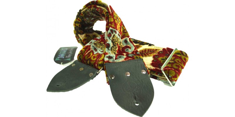 Dog Days Velveteen 3-Inch Wide Guitar Strap